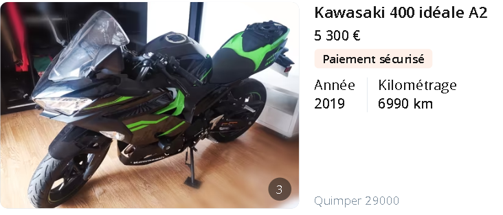  Moto A2 5 000 €/ Kawasaki 400